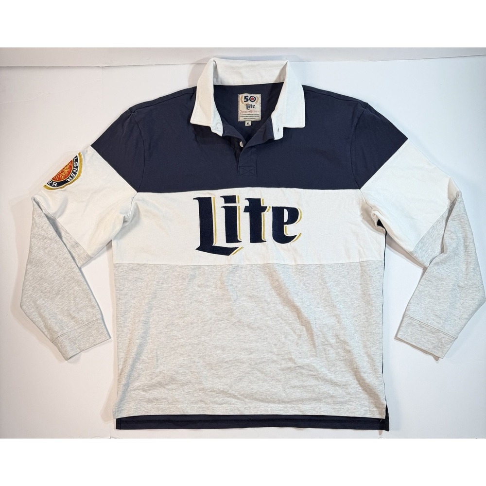 Miller Lite Rugby Long Sleeve Shirt